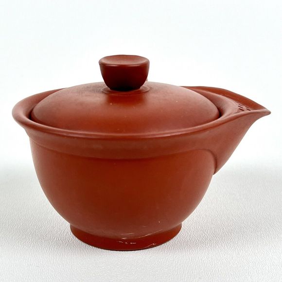 Japanese Tokoname Kyusu Handled Teapot Red Clay (Shuedi) Green Tea 4 oz 118 ml - Picture 5 of 11